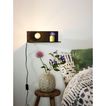 Lucide SEBO Bedlamp Zwart, 1-licht