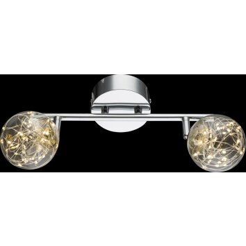 Globo XMAS Plafondlamp LED Nikkel mat, 2-lichts