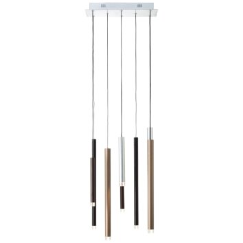 Brilliant Living Cembalo Hanglamp LED Bruin, 8-lichts