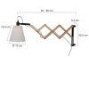 Steinhauer Mexlite Liv Muurlamp Beige, Hout licht, Zwart, 1-licht