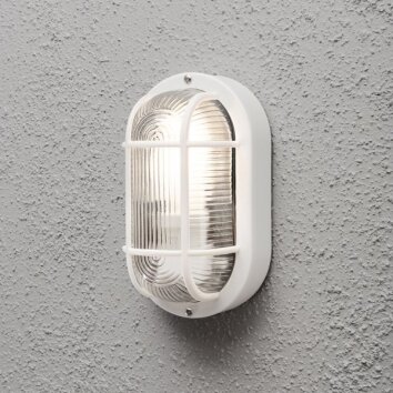 Konstsmide Elmas Muur en plafond verlichting Wit, 1-licht