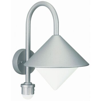 Albert 646 Buiten muurverlichting Zilver, 1-licht, Bewegingsmelder