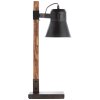 Brilliant Plow Tafellamp Hout donker, Zwart, 1-licht