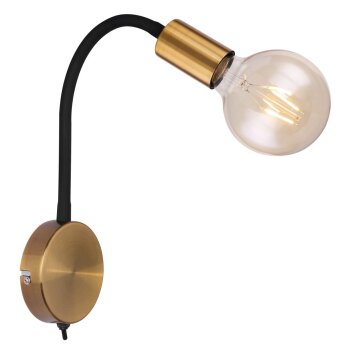 Globo EDDY Muurlamp Goud, 1-licht