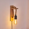 Sunnyvale Muurlamp Bruin, Hout licht, Zwart, 1-licht