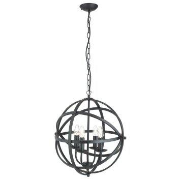 Searchlight ORBIT Hanglamp Zwart, 4-lichts