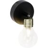 Brilliant Bulb Muurspot Messing, Zwart, 1-licht