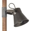 Brilliant Plow Staande lamp Hout donker, Zwart, 2-lichts