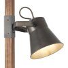 Brilliant Plow Staande lamp Hout donker, Zwart, 2-lichts