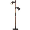 Brilliant Plow Staande lamp Hout donker, Zwart, 2-lichts