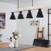 Berkeley Hanger Hout licht, Zwart, 4-lichts