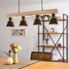 Berkeley Hanger Hout licht, Zwart, 4-lichts