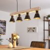 Berkeley Hanger Hout licht, Zwart, 4-lichts