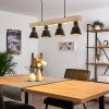 Berkeley Hanger Hout licht, Zwart, 4-lichts