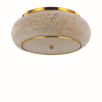 Ideallux PASHA Plafondlamp Goud, Kristaloptiek, 10-lichts