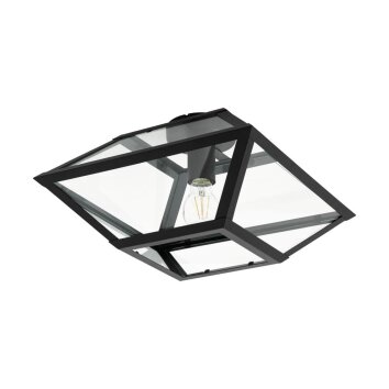 EGLO CASEFABRE Plafondlamp Zwart, 1-licht