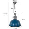 Steinhauer Bikkel Hanglamp Blauw, 1-licht