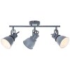 Brilliant Bogart Spotbalk plafond Grijs, 3-lichts