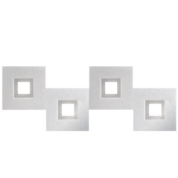 Grossmann KARREE Plafondlamp LED Aluminium, Titan, 4-lichts