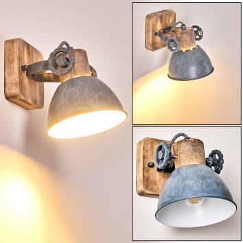 Orny Muurlamp Hout licht, 1-licht