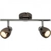 Brilliant MILANO LED Plafondlamp Chroom, Zwart, 2-lichts