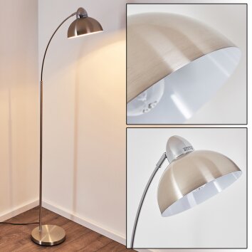 Poitou Staande lamp Nikkel mat, 1-licht