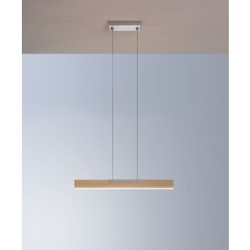 Bopp NANO Hanglamp LED Aluminium, Hout donker, 1-licht