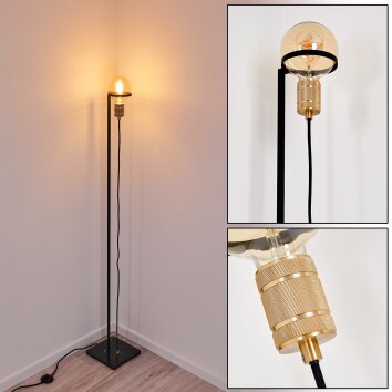 Okudari Staande lamp Goud, Messing, Zwart, 1-licht