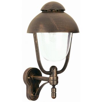 Albert 688 Buiten muurverlichting Bruin, Messing, 1-licht