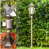 Hongkong Frost Buiten staande lamp Bruin, Goud, 1-licht, Bewegingsmelder