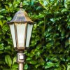 Hongkong Frost Buiten staande lamp Bruin, Goud, 1-licht, Bewegingsmelder