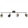 Brilliant MILANO LED Plafondlamp Chroom, Zwart, 4-lichts