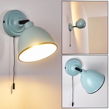 Catharine Muurlamp Blauw, Zwart, 1-licht