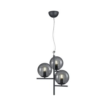 Trio Pure Hanglamp Antraciet, 3-lichts