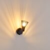 Errested Muurlamp Hout donker, Zwart, 1-licht