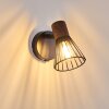 Errested Muurlamp Hout donker, Zwart, 1-licht