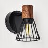 Errested Muurlamp Hout donker, Zwart, 1-licht