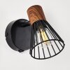 Errested Muurlamp Hout donker, Zwart, 1-licht