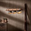 Brilliant Plow Hanglamp Hout donker, Zwart, 3-lichts