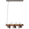 Brilliant Plow Hanglamp Hout donker, Zwart, 3-lichts