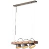 Brilliant Plow Hanglamp Hout donker, Zwart, 3-lichts