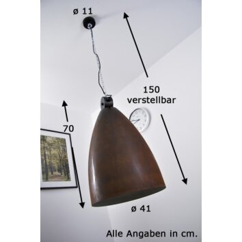 Industria Hanglamp Zwart, 1-licht