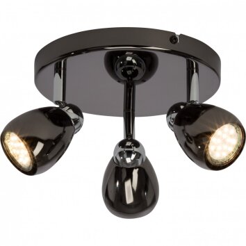 Brilliant MILANO LED Plafondlamp Chroom, Zwart, 3-lichts