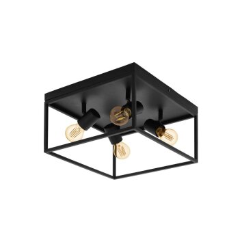 EGLO SILENTINA Plafondlamp Zwart, 4-lichts