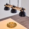 Chetco Hanglamp Hout licht, Zwart, 3-lichts